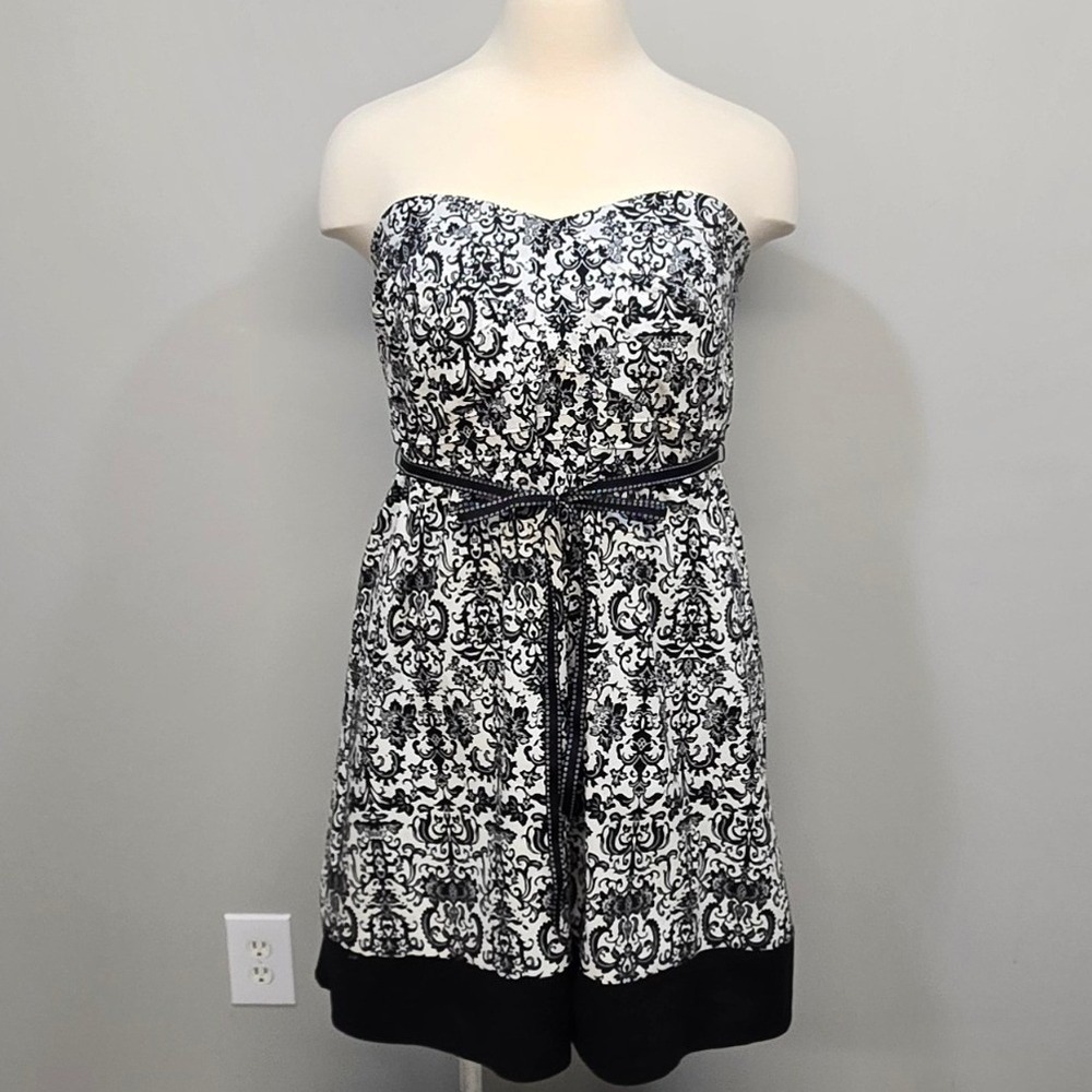 Vintage Torrid Strapless Dress Plus Size 26 Dark Romantic Rockabilly Fit Flare